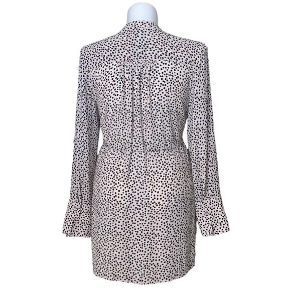 Chico's Dot-Print Smocked Tunic, Peony Petal Long Sleeves Chico's Size 2 (L) - Picture 7 of 11